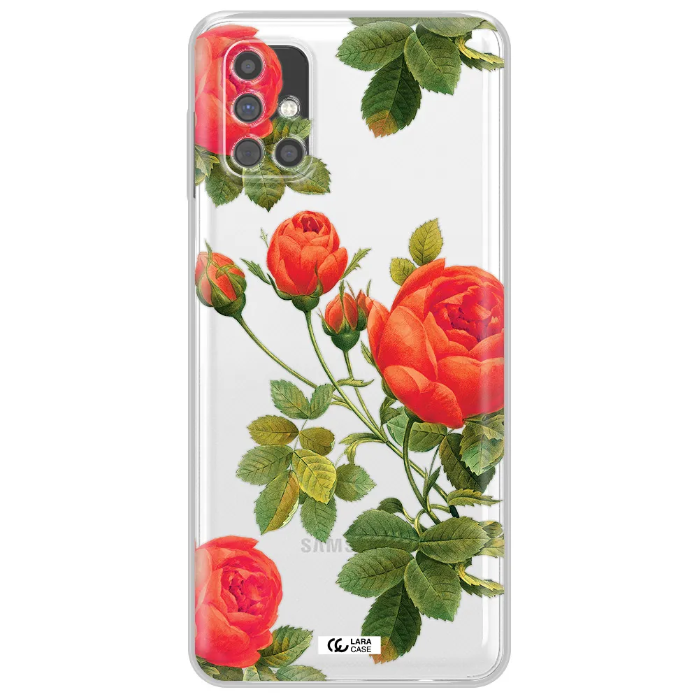 a close-up of a flower Samsung M31S Clear TPU Case