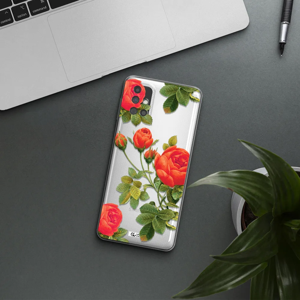 a close-up of a flower Samsung M51 Clear TPU Case
