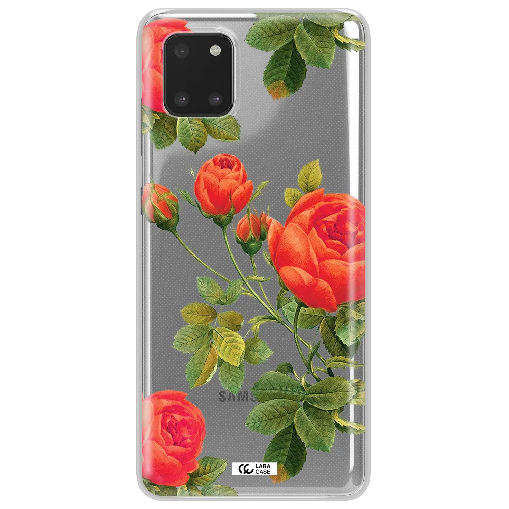 a close-up of a flower Samsung Note 10 Lite Clear TPU Case