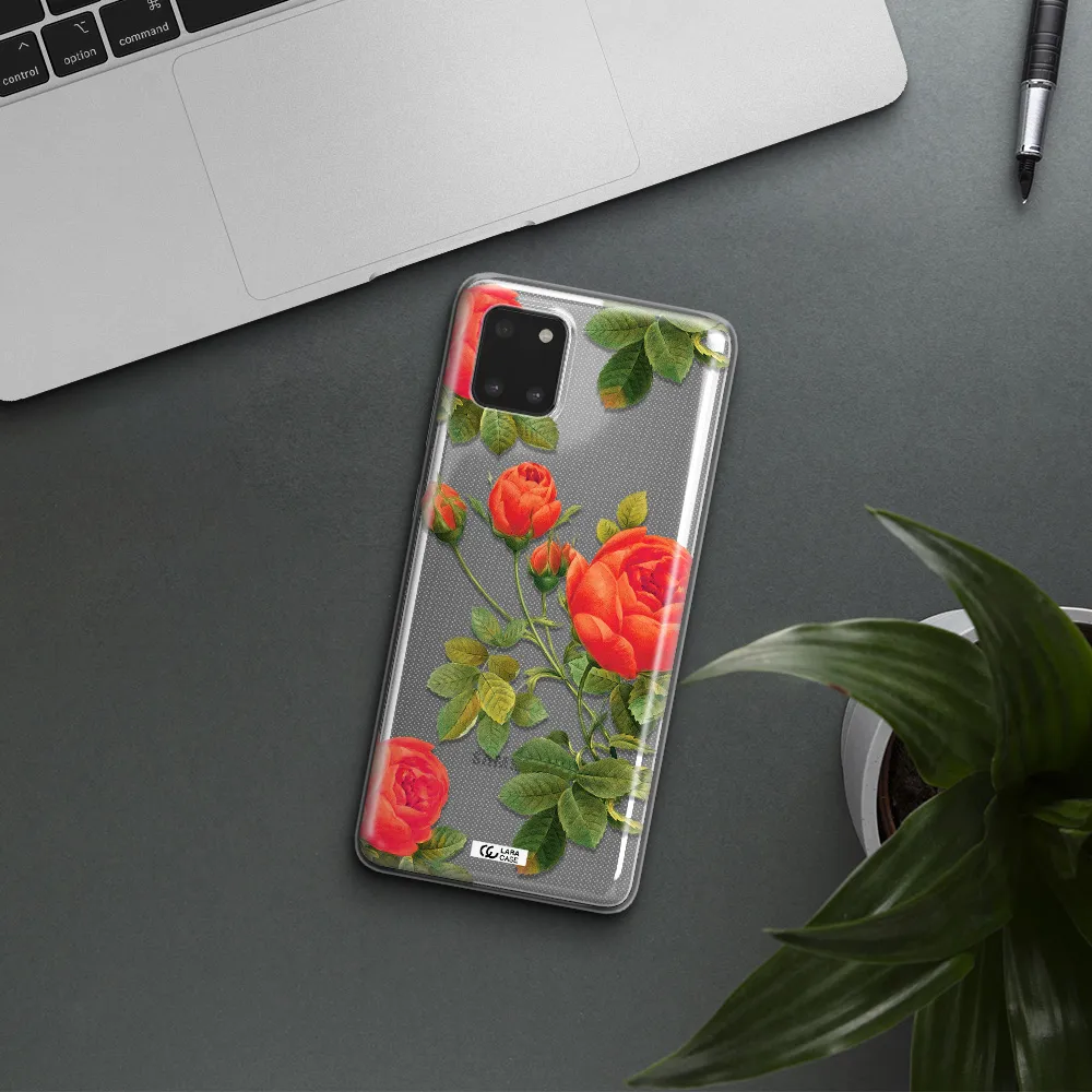 a close-up of a flower Samsung Note 10 Lite Clear TPU Case