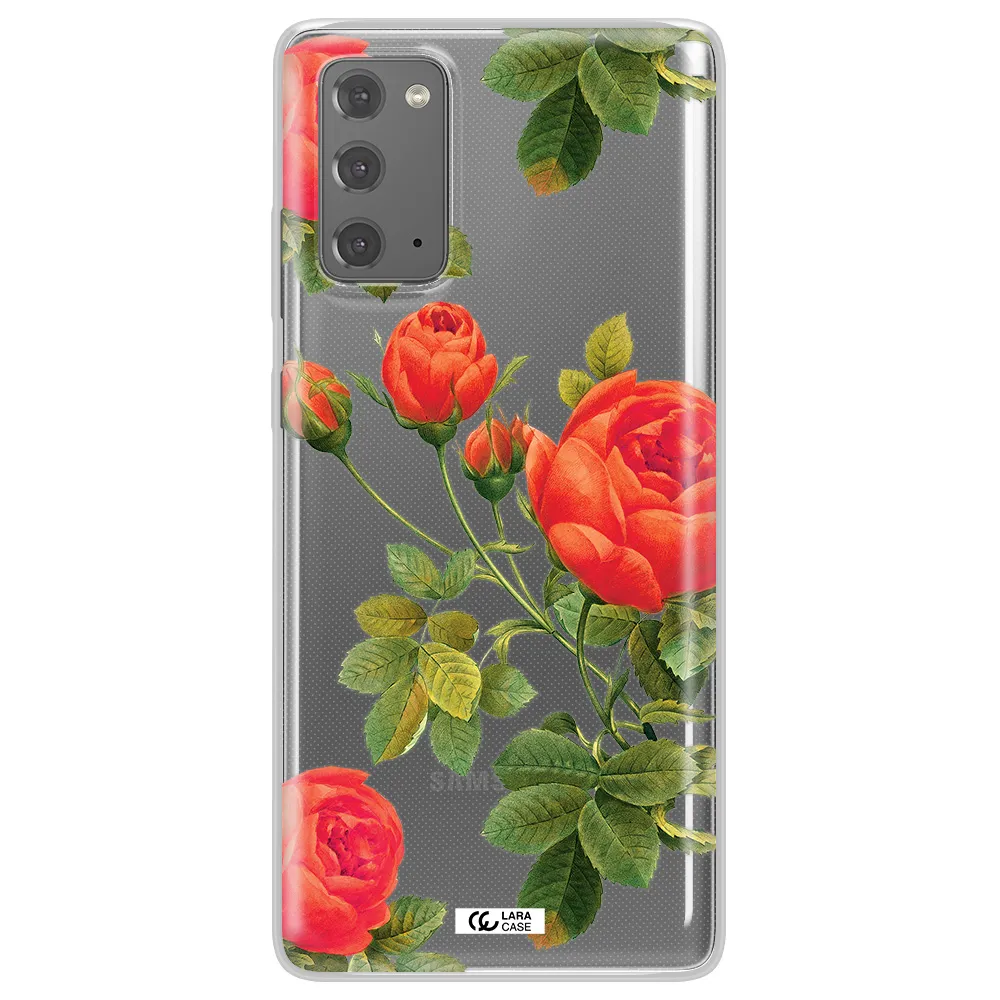 a close-up of a flower Samsung Note 20 Clear TPU Case