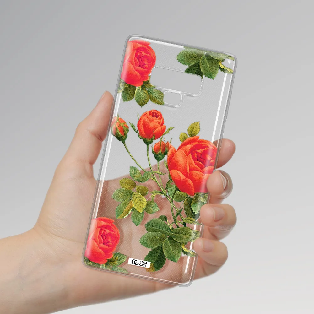 a close-up of a flower Samsung Note 9 Clear TPU Case