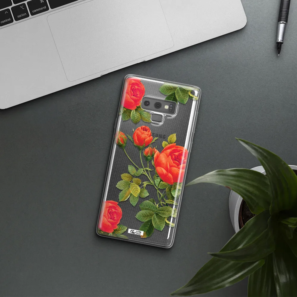 a close-up of a flower Samsung Note 9 Clear TPU Case