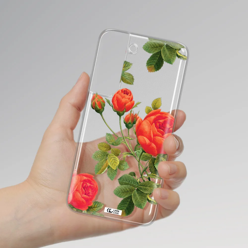 a close-up of a flower Samsung S 22 Clear TPU Case