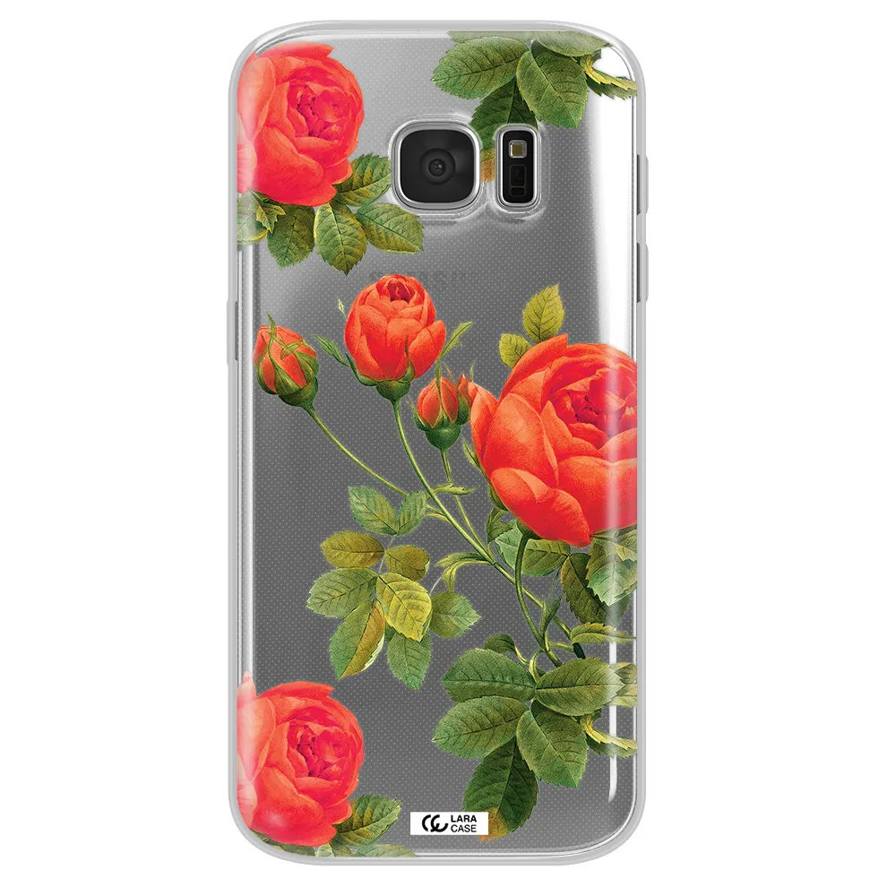 a close-up of a flower Samsung S 7 Clear TPU Case