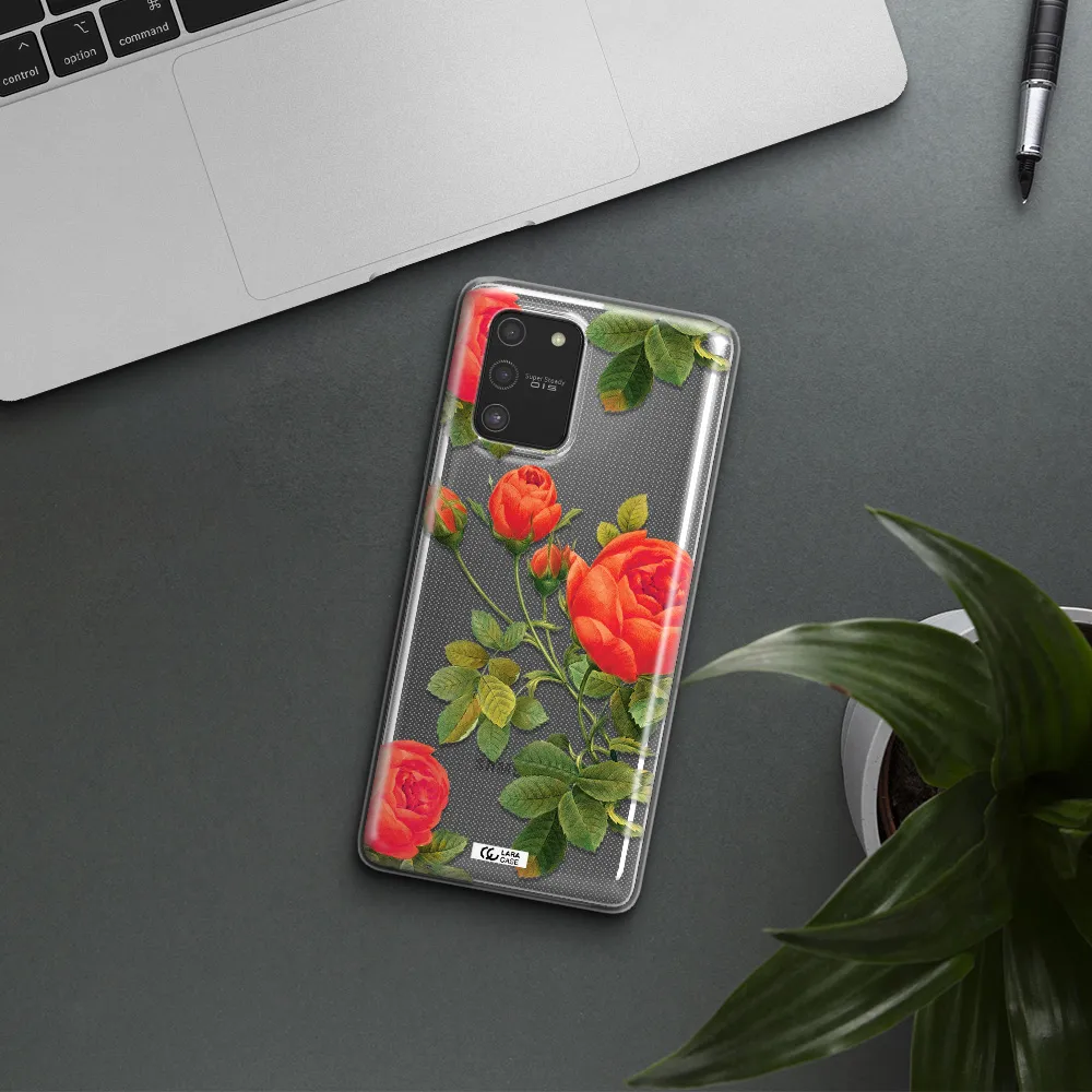 a close-up of a flower Samsung S10 Lite Clear TPU Case
