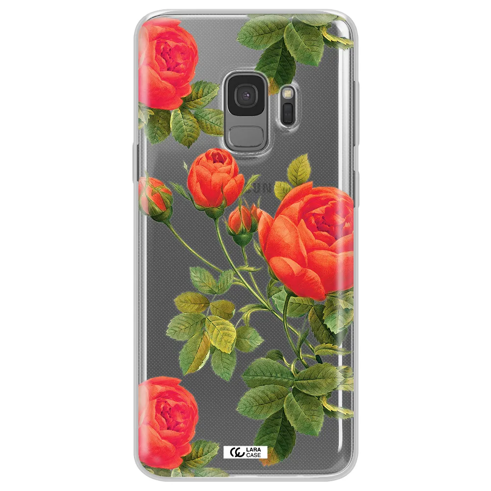 a close-up of a flower Samsung S9 Clear TPU Case