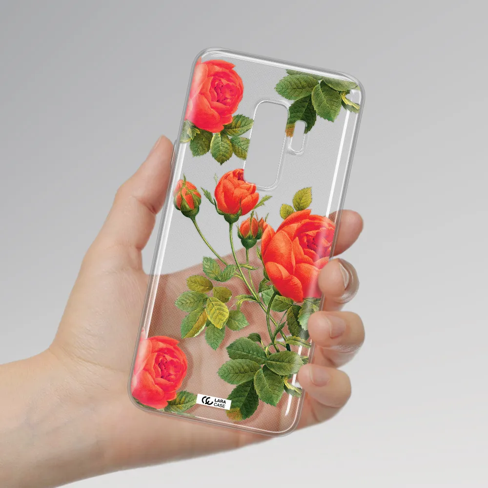 a close-up of a flower Samsung S9 Plus Clear TPU Case