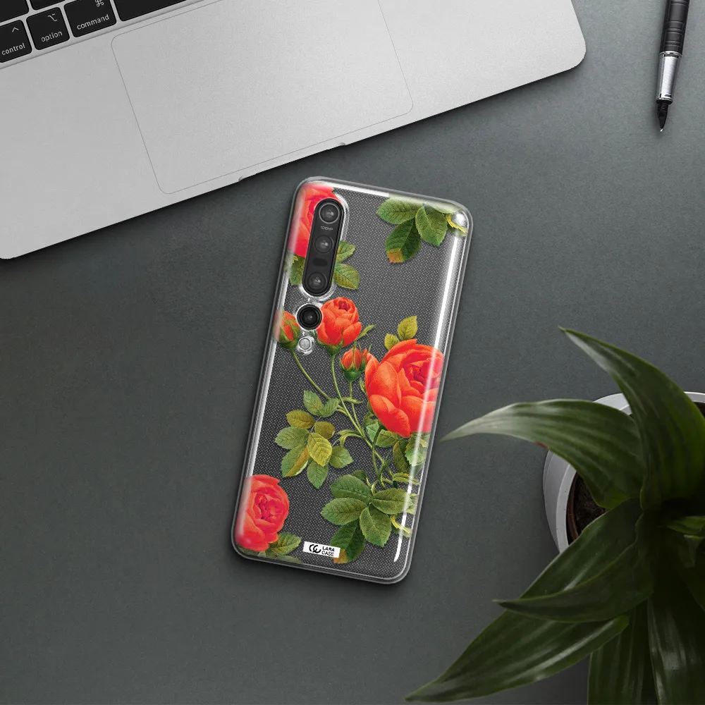 a close-up of a flower Xiaomi Mi 10 Pro Clear TPU Case