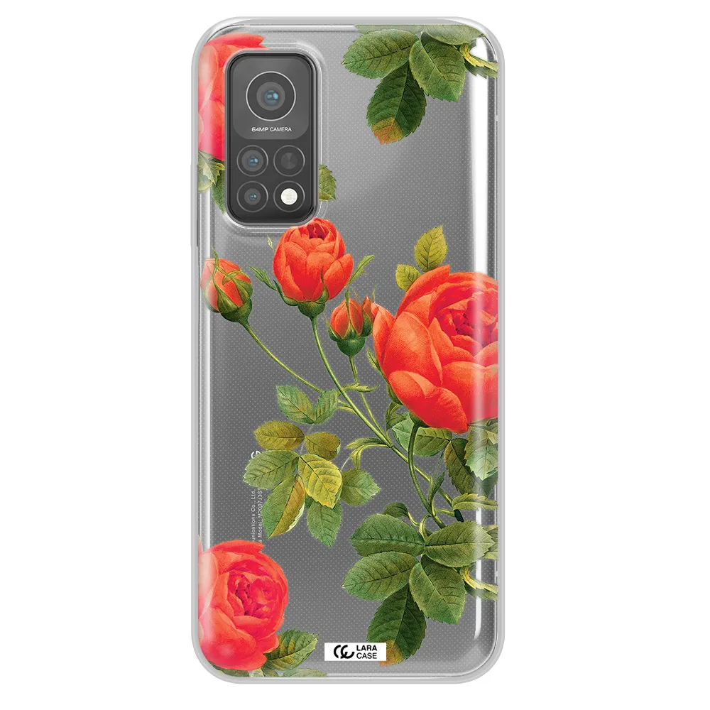 a close-up of a flower Xiaomi Mi 10 T Pro Clear TPU Case