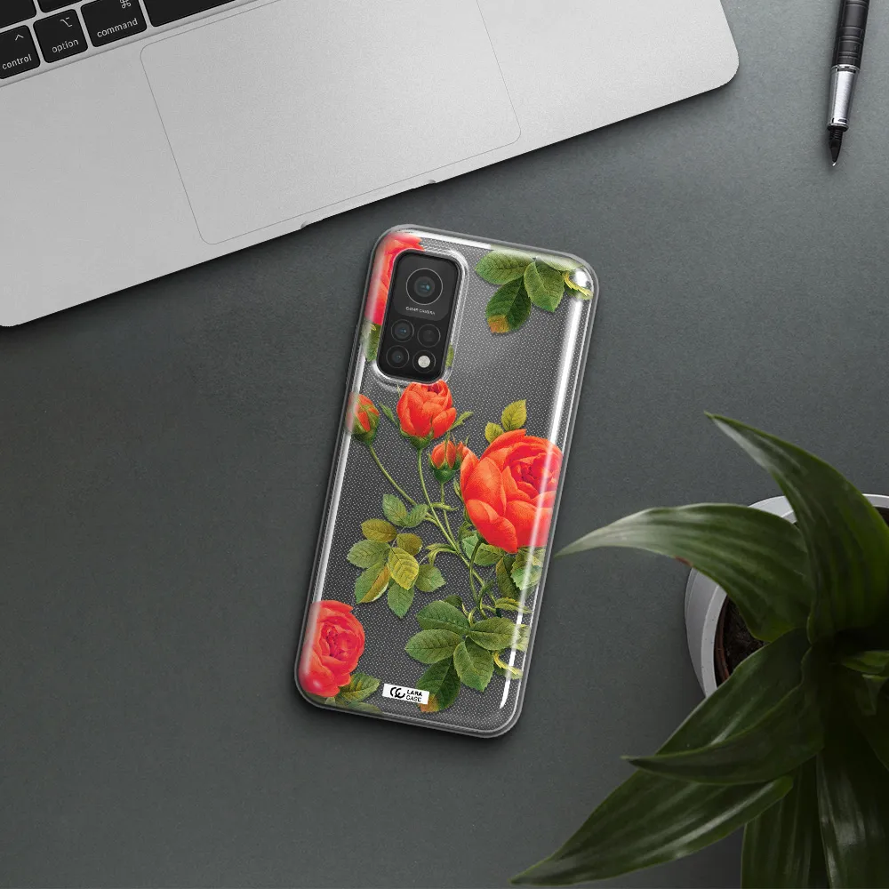 a close-up of a flower Xiaomi Mi 10T Clear TPU Case