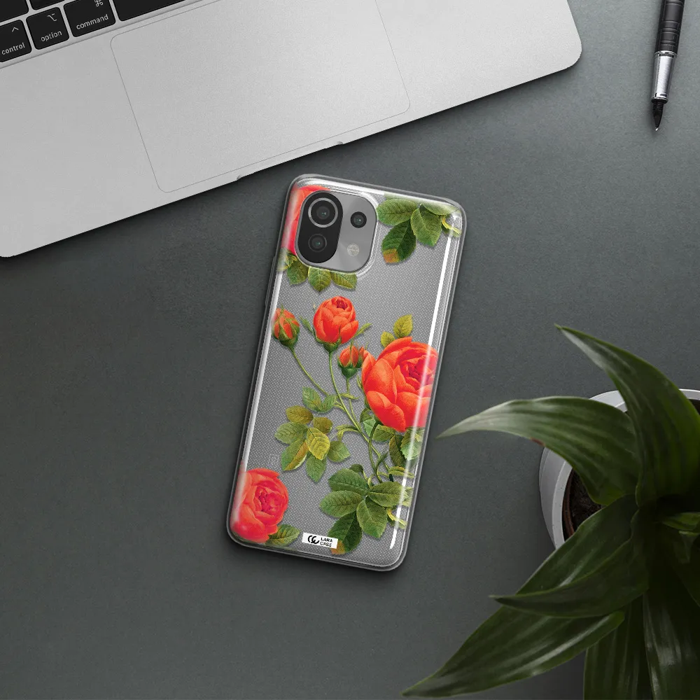 a close-up of a flower Xiaomi Mi 11 Lite Clear TPU Case