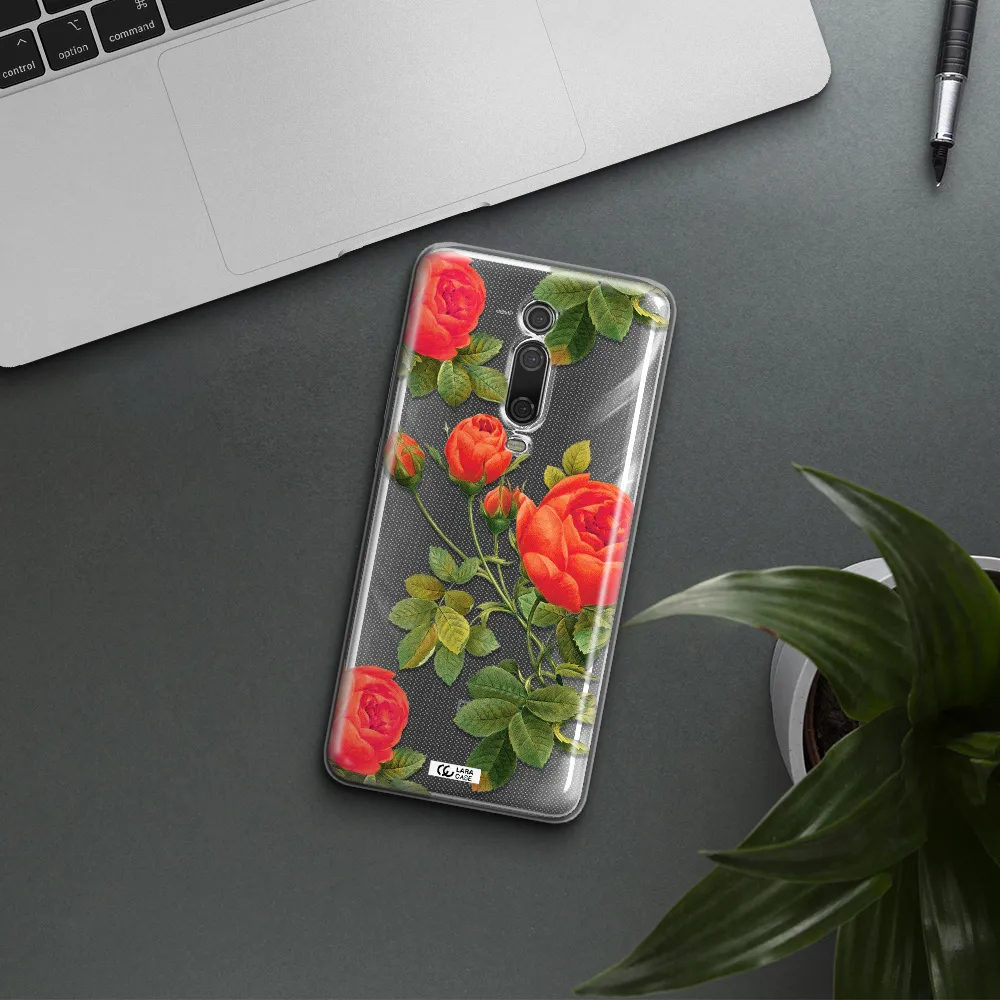 a close-up of a flower Xiaomi Mi 9T Clear TPU Case