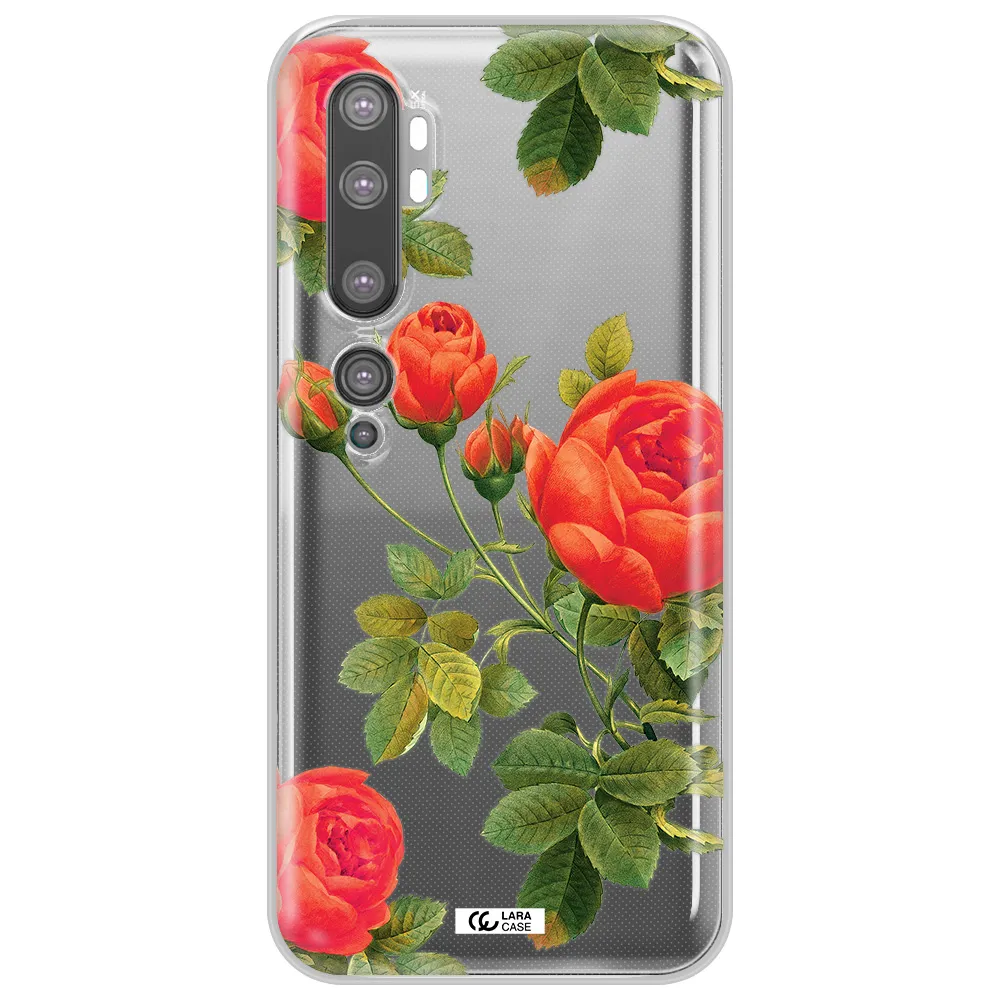 a close-up of a flower Xiaomi Mi Note 10 Clear TPU Case