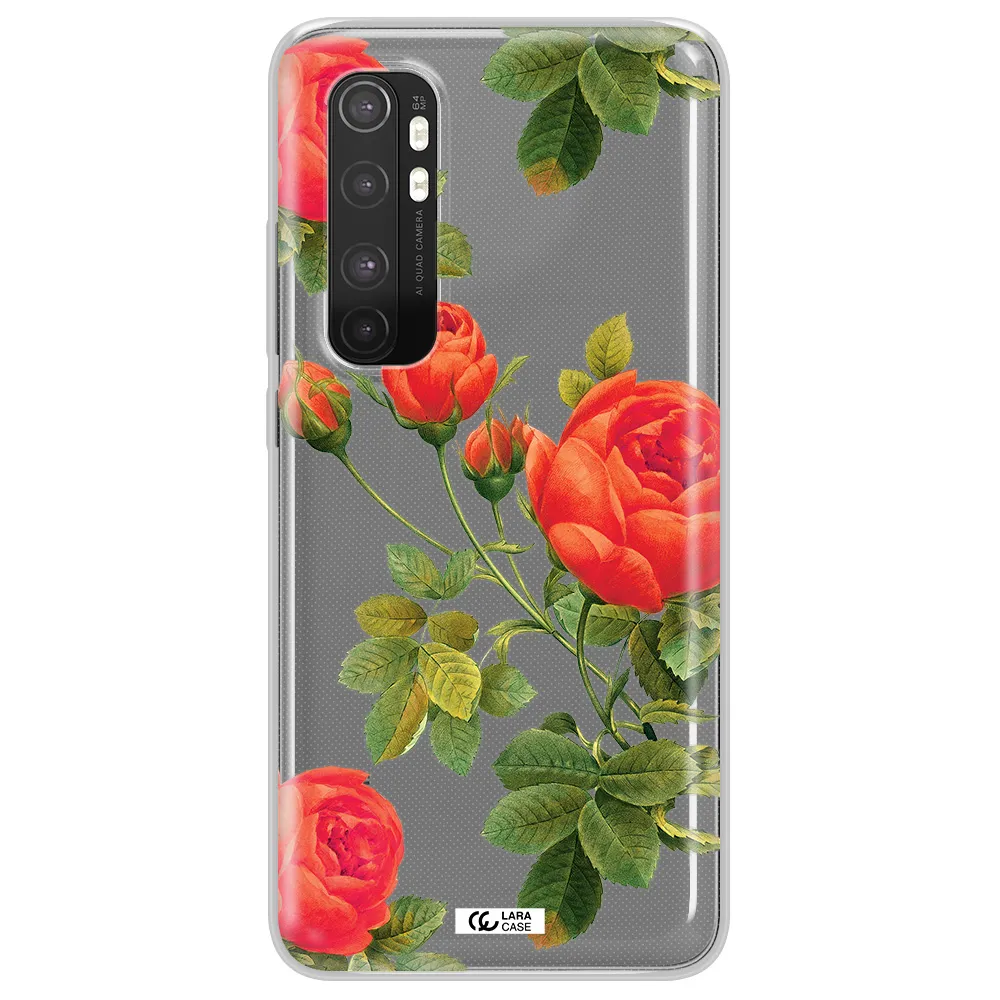 a close-up of a flower Xiaomi Mi Note 10 Lite Clear TPU Case