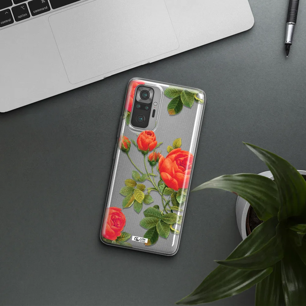 a close-up of a flower Xiaomi Note 10 Pro Clear TPU Case