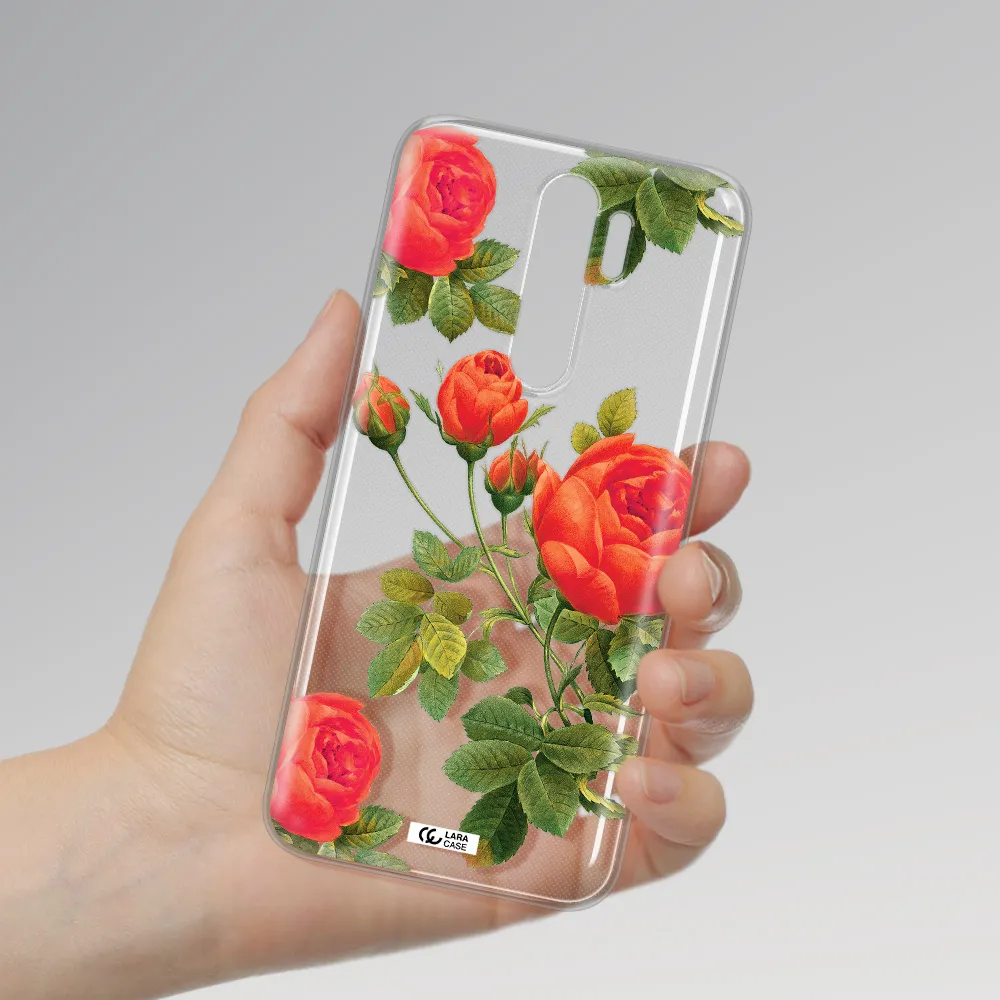 a close-up of a flower Xiaomi Note 8 Pro Clear TPU Case