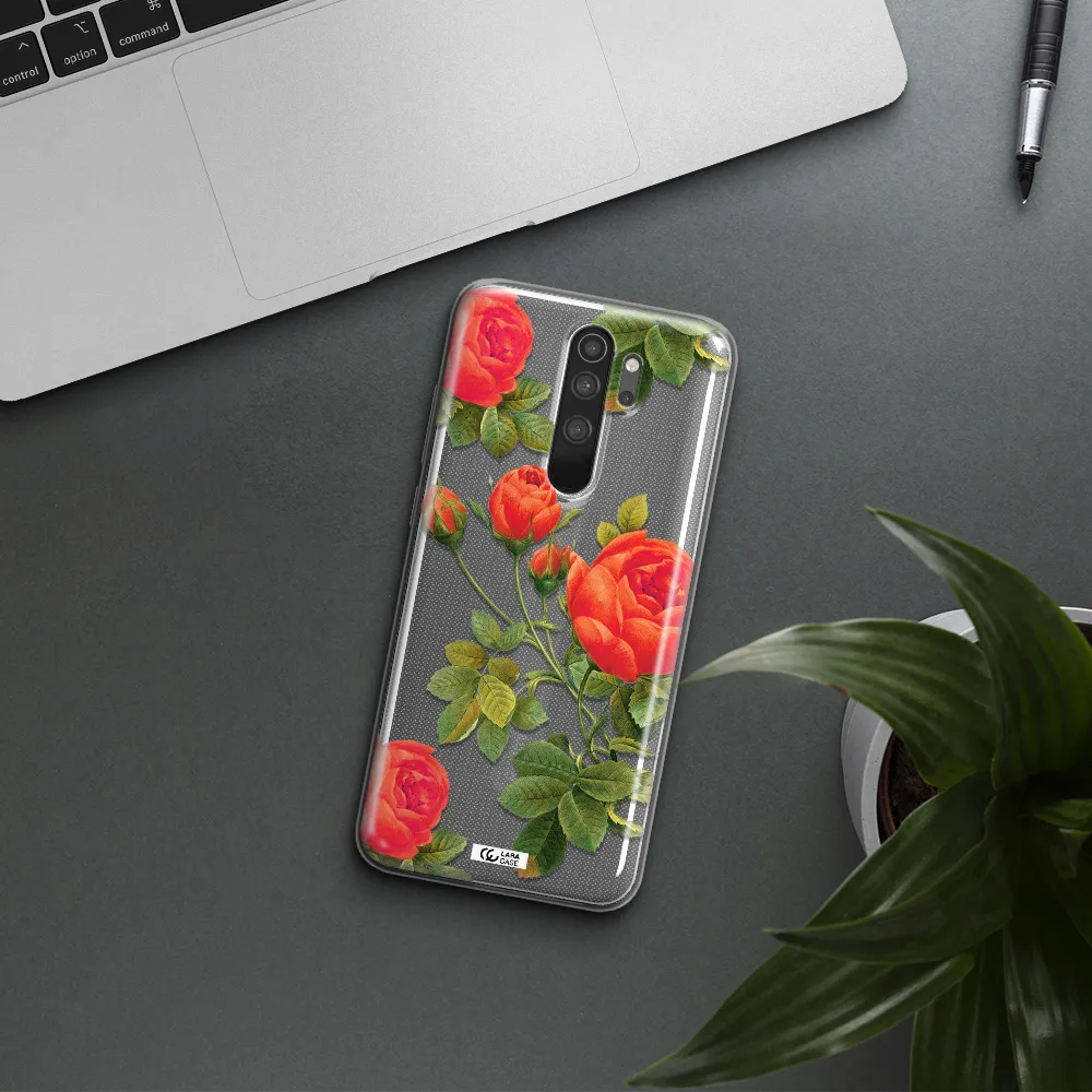 a close-up of a flower Xiaomi Note 8 Pro Clear TPU Case