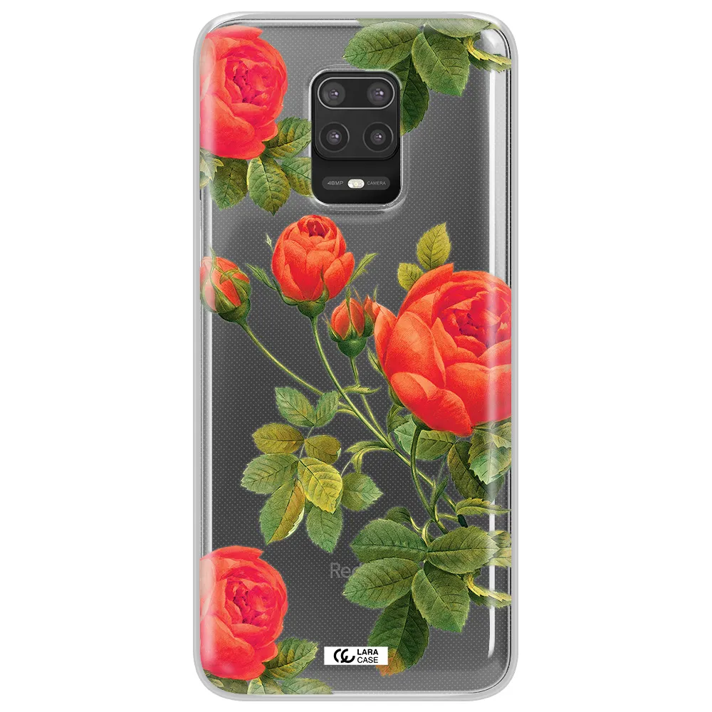 a close-up of a flower Xiaomi Note 9S Clear TPU Case