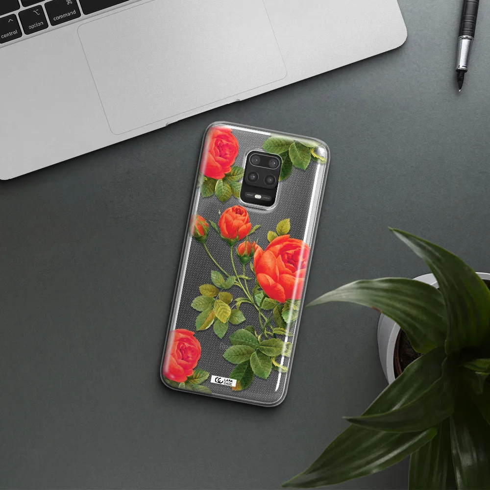 a close-up of a flower Xiaomi Note 9S Clear TPU Case