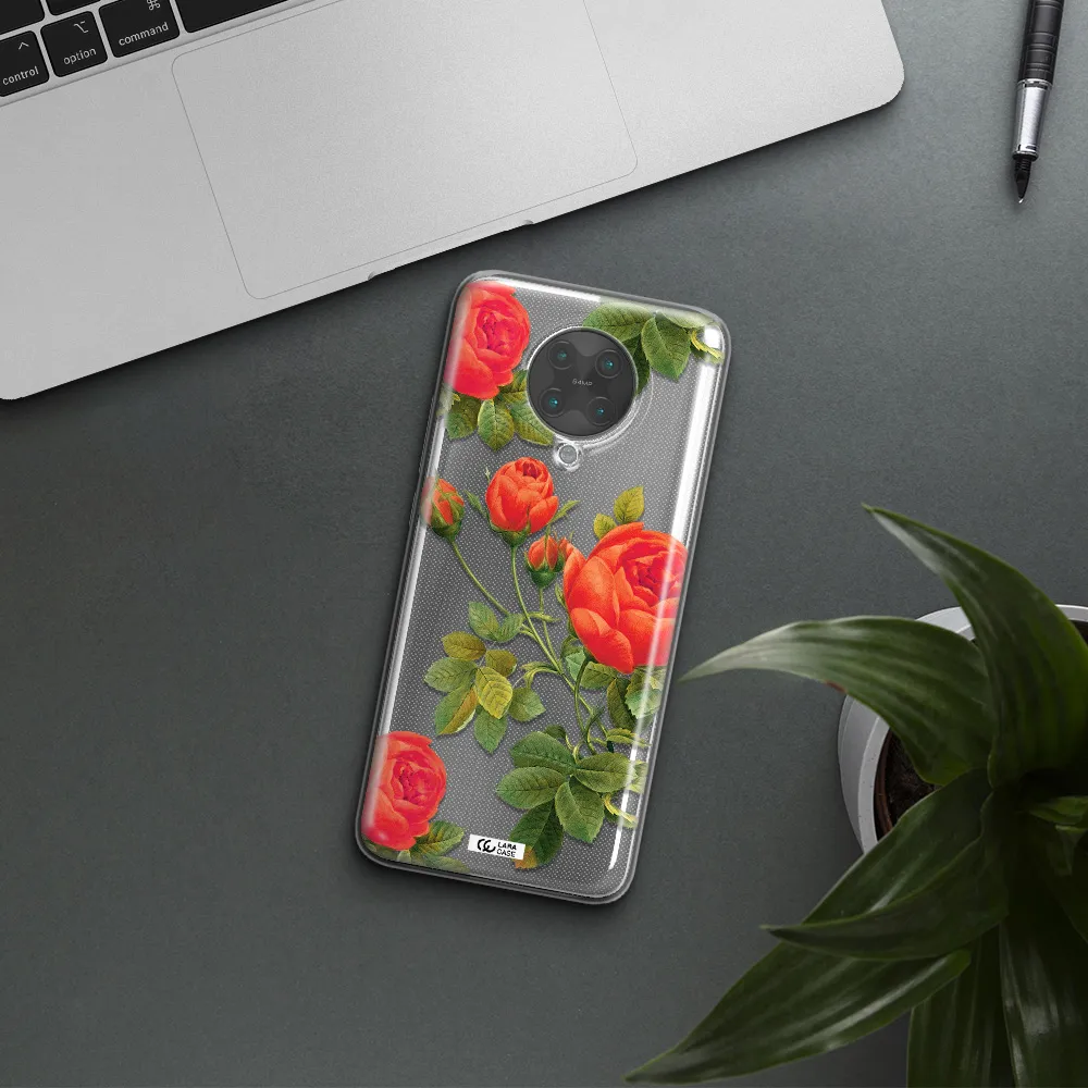a close-up of a flower Xiaomi Poco F2 Pro Clear TPU Case