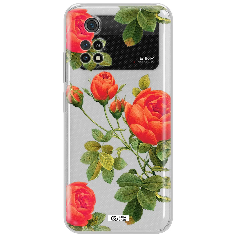 A Close-Up Of A Flower Xiaomi Poco M4 Pro 4G Clear Tpu Case
