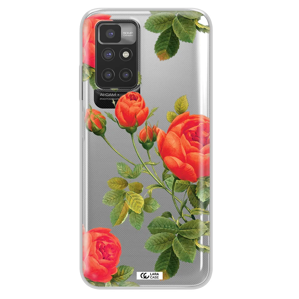 a close-up of a flower Xiaomi Redmi 10 Clear TPU Case