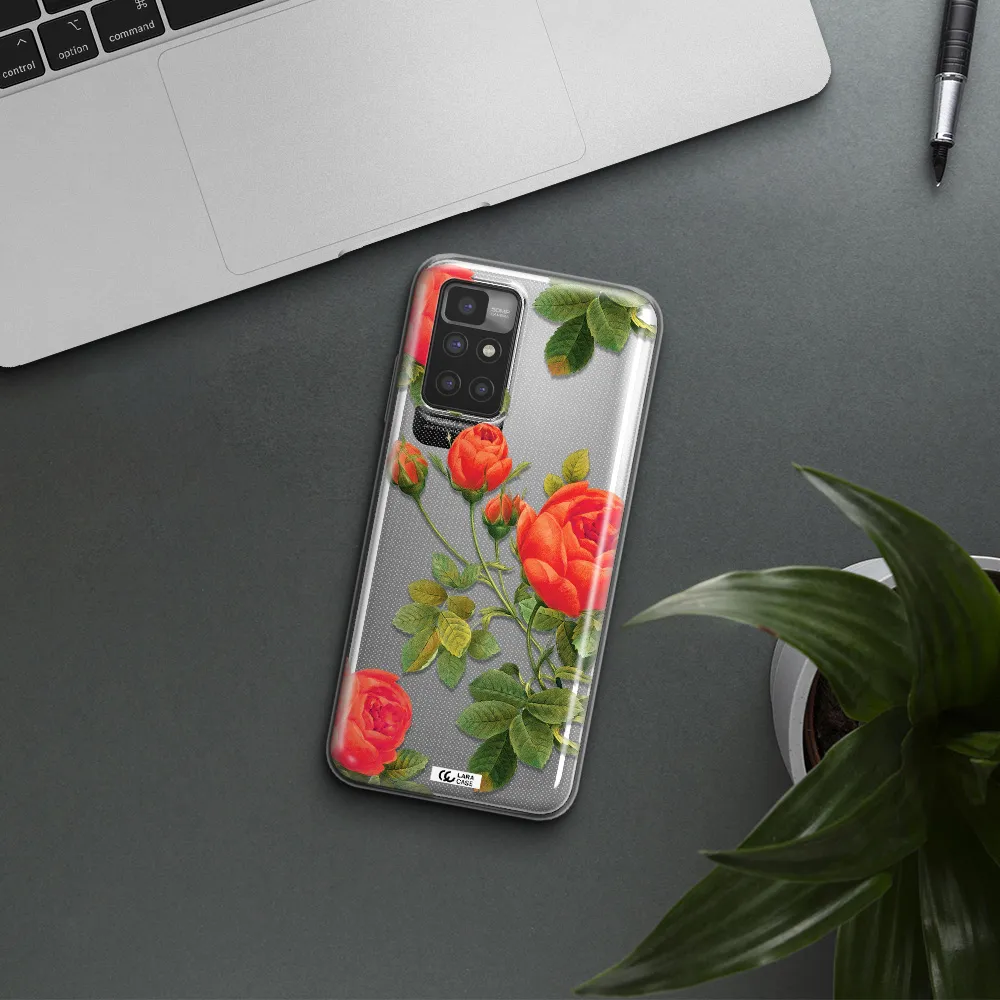 a close-up of a flower Xiaomi Redmi 10 Clear TPU Case