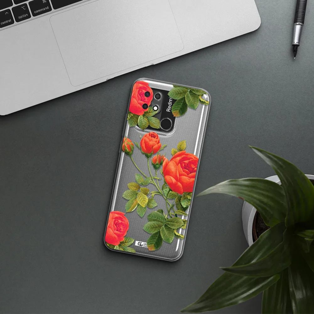 a close-up of a flower Xiaomi Redmi 10C Clear TPU Case