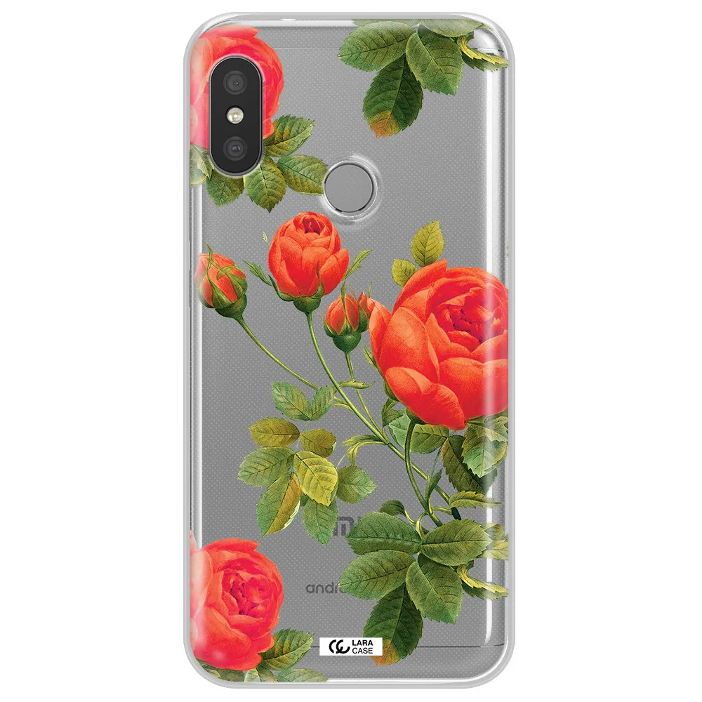 a close-up of a flower Xiaomi Redmi 6 Pro Clear TPU Case