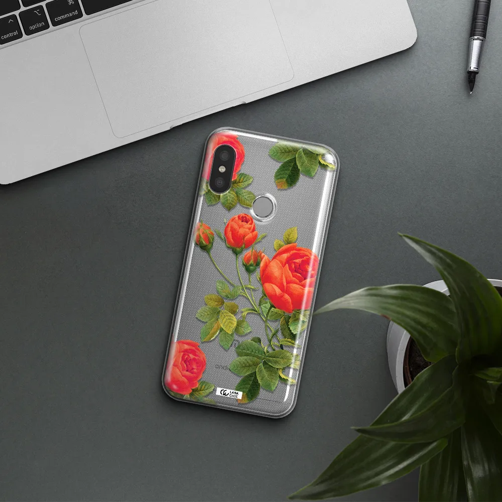a close-up of a flower Xiaomi Redmi 6 Pro Clear TPU Case
