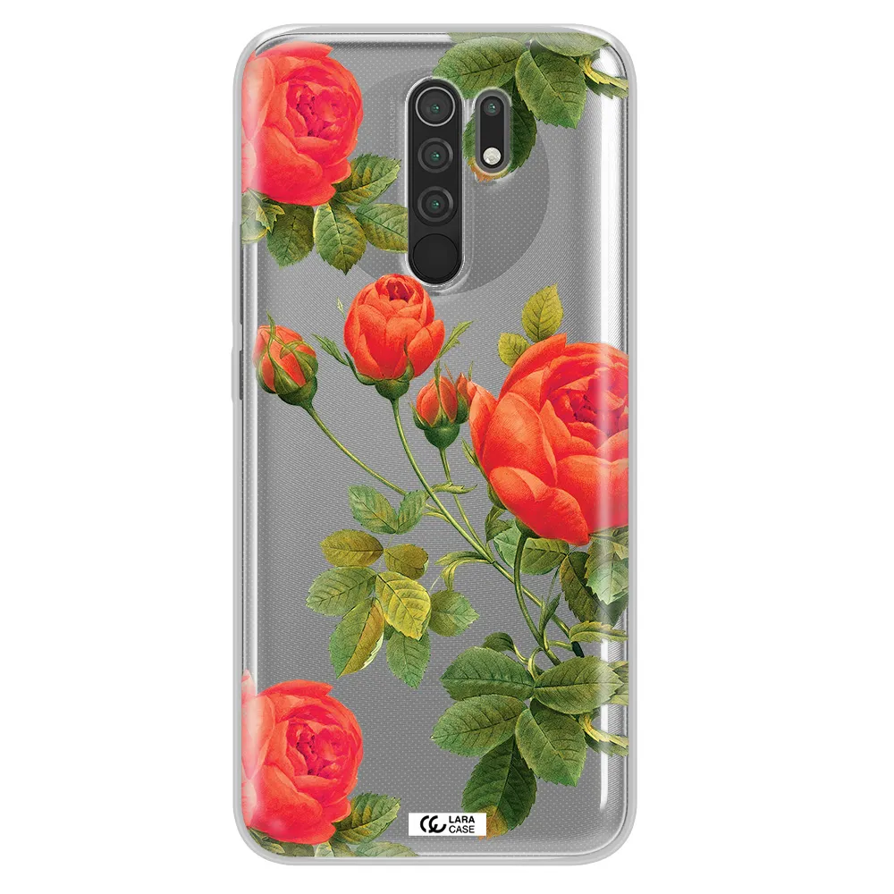 a close-up of a flower Xiaomi Redmi 9 Clear TPU Case