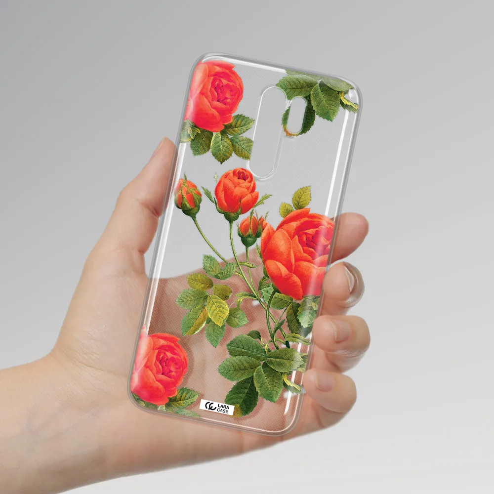a close-up of a flower Xiaomi Redmi 9 Clear TPU Case