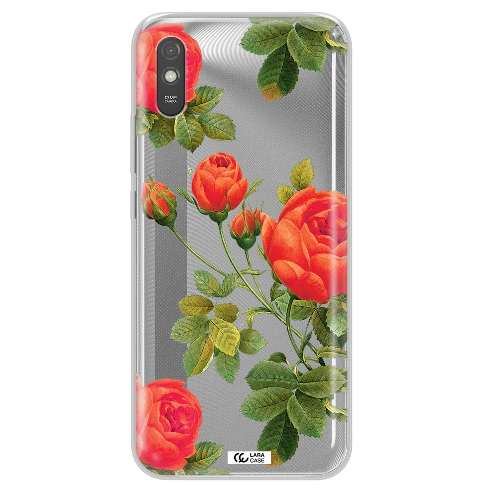 a close-up of a flower Xiaomi Redmi 9A Clear TPU Case