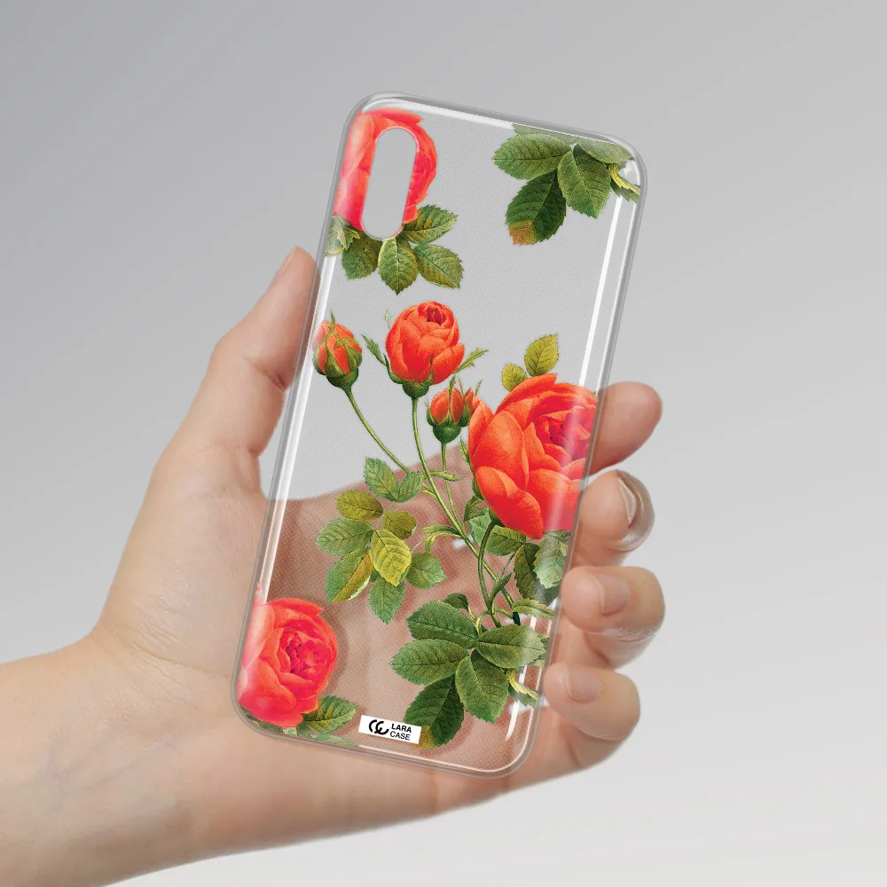 a close-up of a flower Xiaomi Redmi 9A Clear TPU Case
