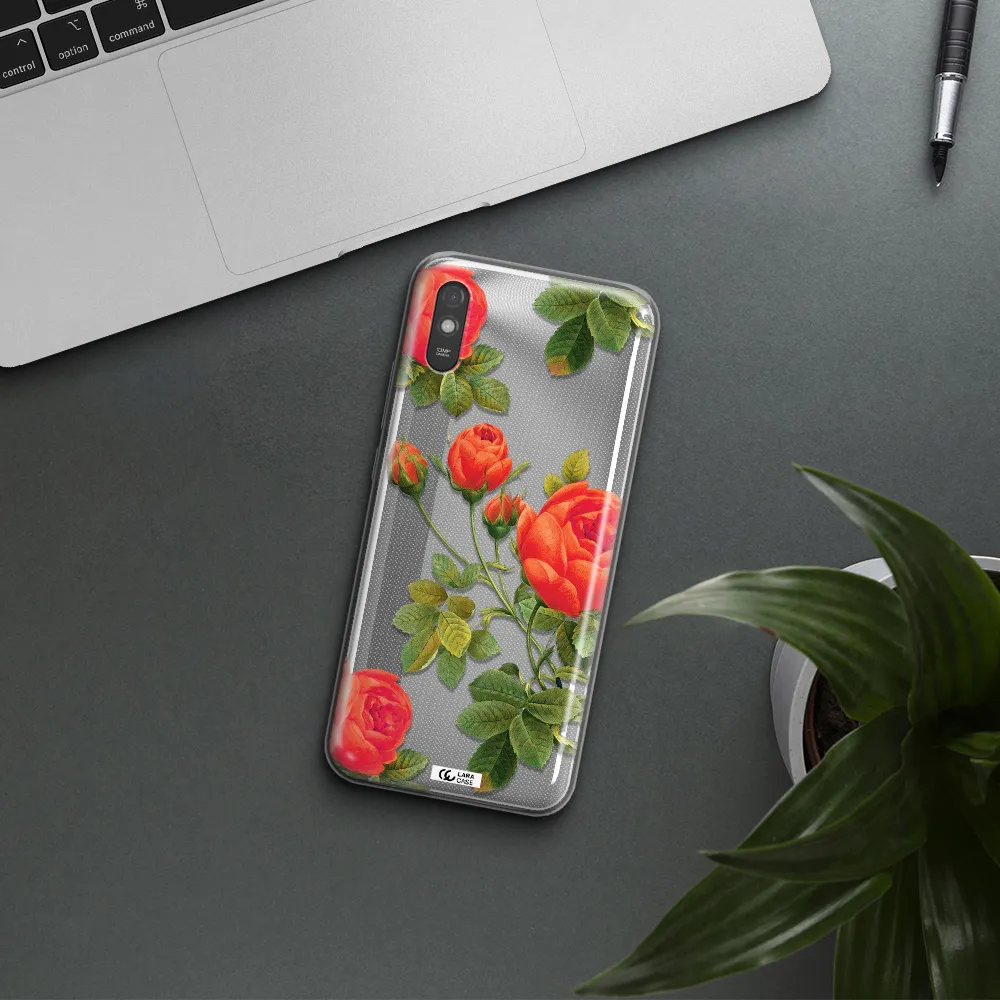 a close-up of a flower Xiaomi Redmi 9A Clear TPU Case