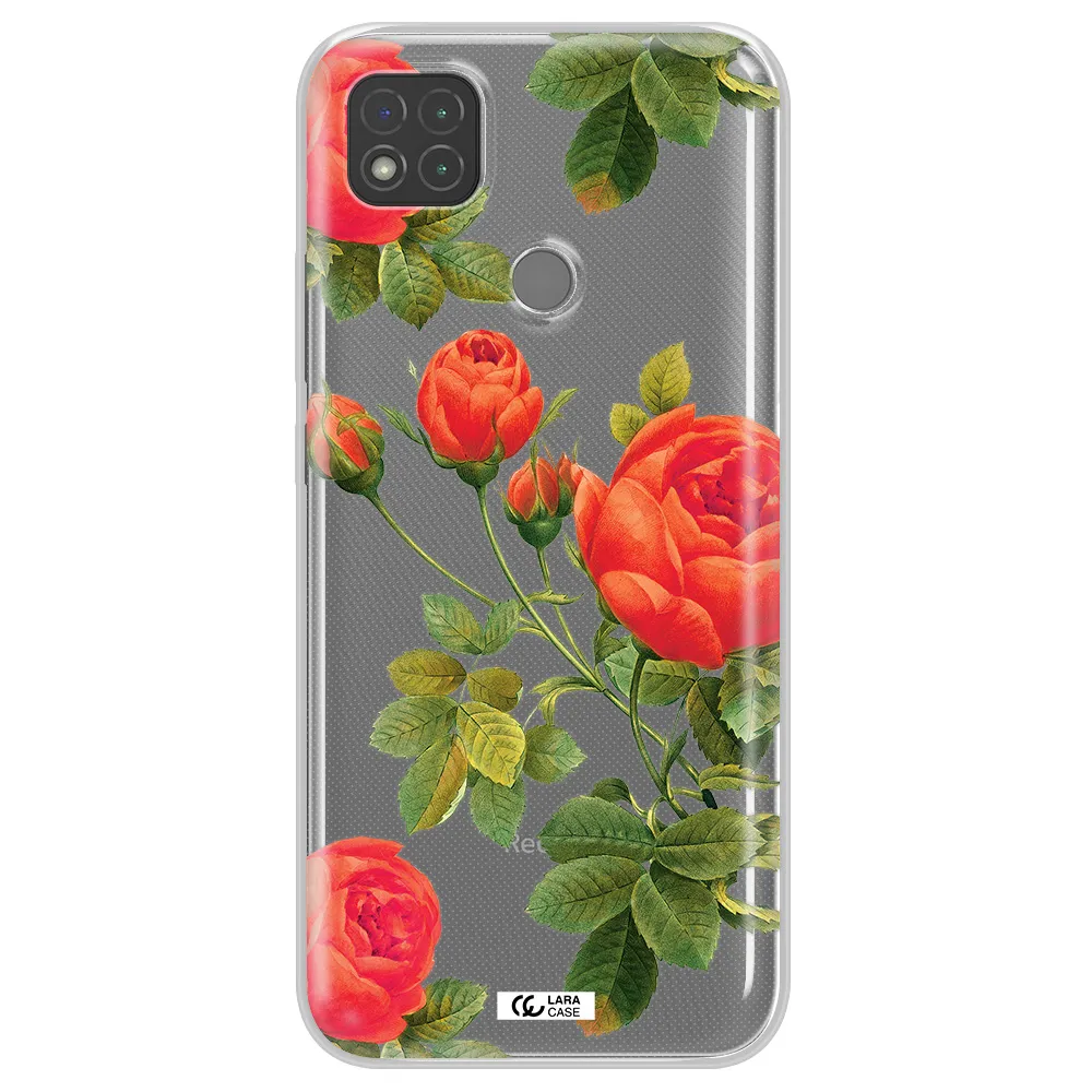 a close-up of a flower Xiaomi Redmi 9C Clear TPU Case