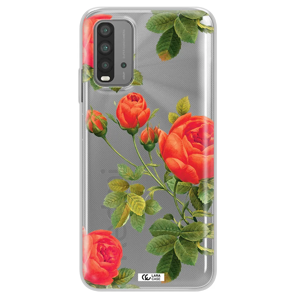 a close-up of a flower Xiaomi Redmi 9T Clear TPU Case