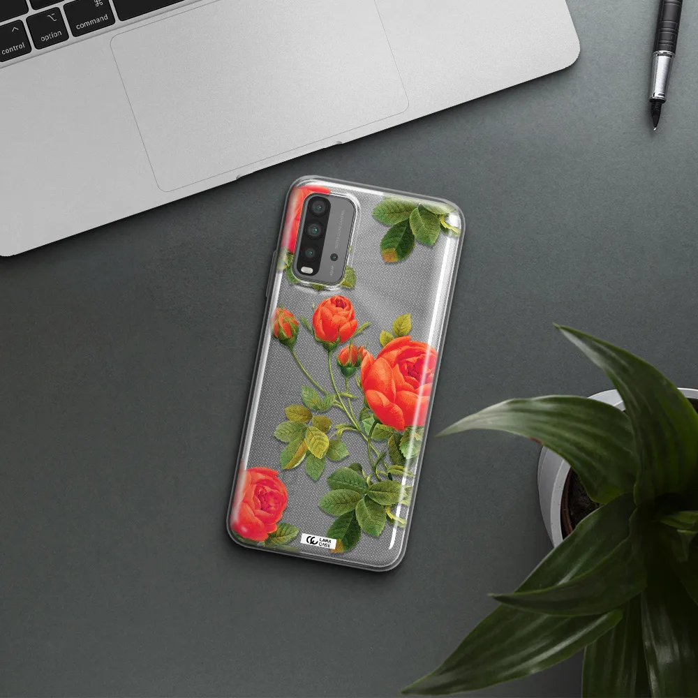 a close-up of a flower Xiaomi Redmi 9T Clear TPU Case