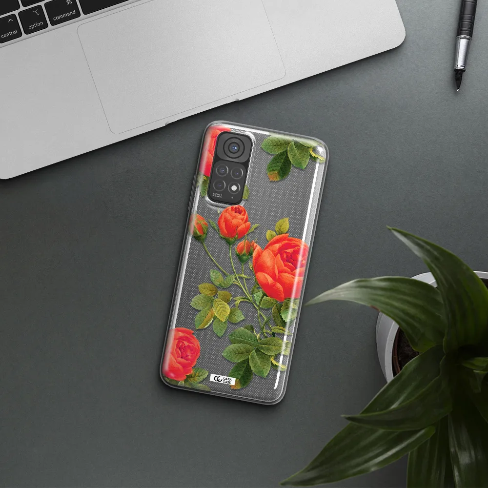 a close-up of a flower Xiaomi Redmi Note 11 Clear TPU Case