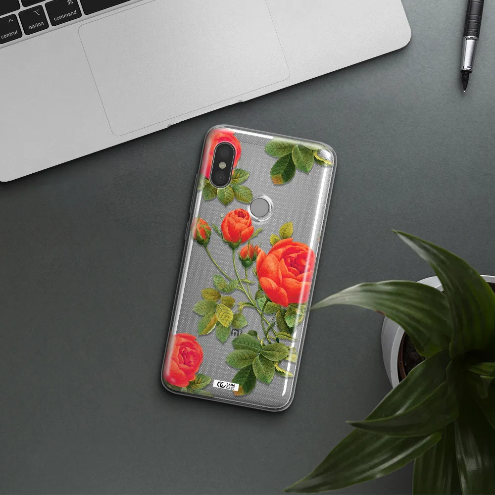 a close-up of a flower Xiaomi Redmi Note 6 Pro Clear TPU Case