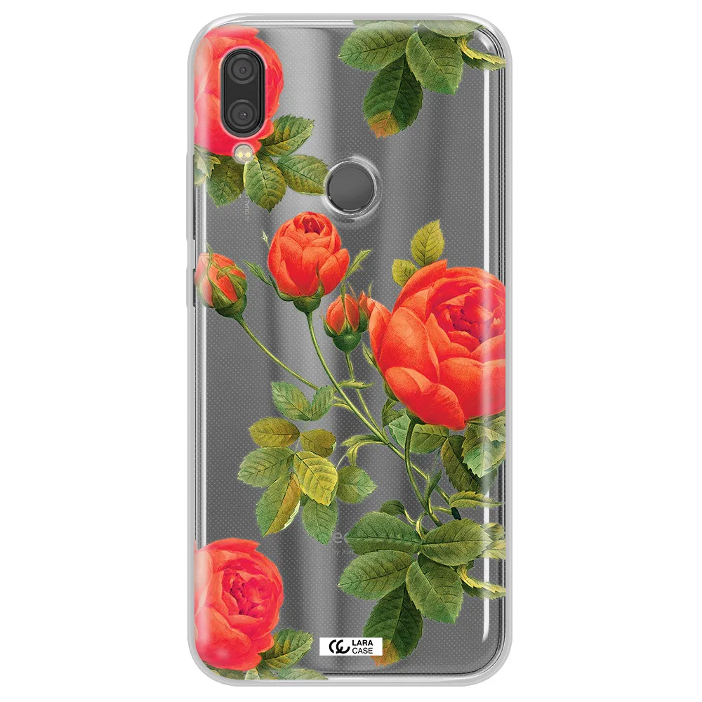 a close-up of a flower Xiaomi Redmi Note 7 Clear TPU Case