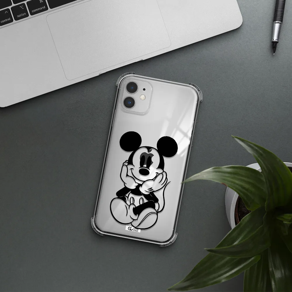 a cartoon of a mouse Apple iPhone 11 Clear PC Case