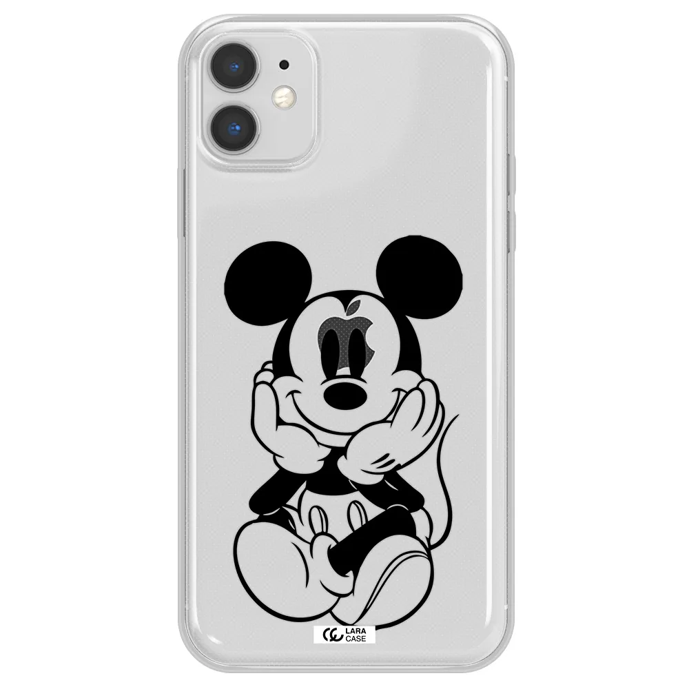 a cartoon of a mouse Apple iPhone 11 Clear TPU Case