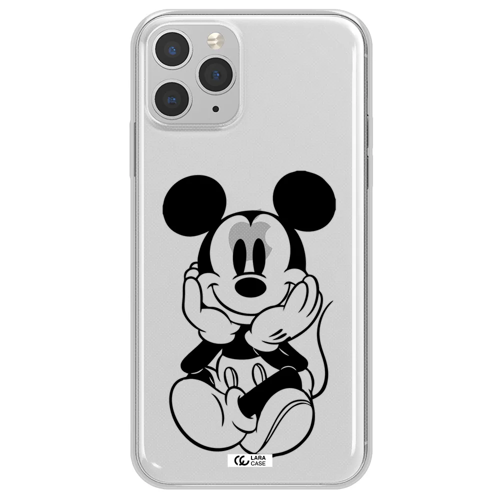 a cartoon of a mouse Apple iPhone 11 pro Clear TPU Case