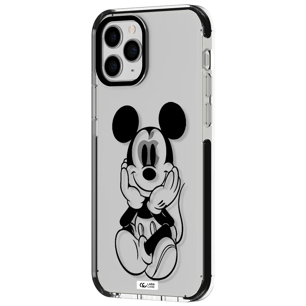 a cartoon of a mouse Apple iPhone 11 pro impact black border Case