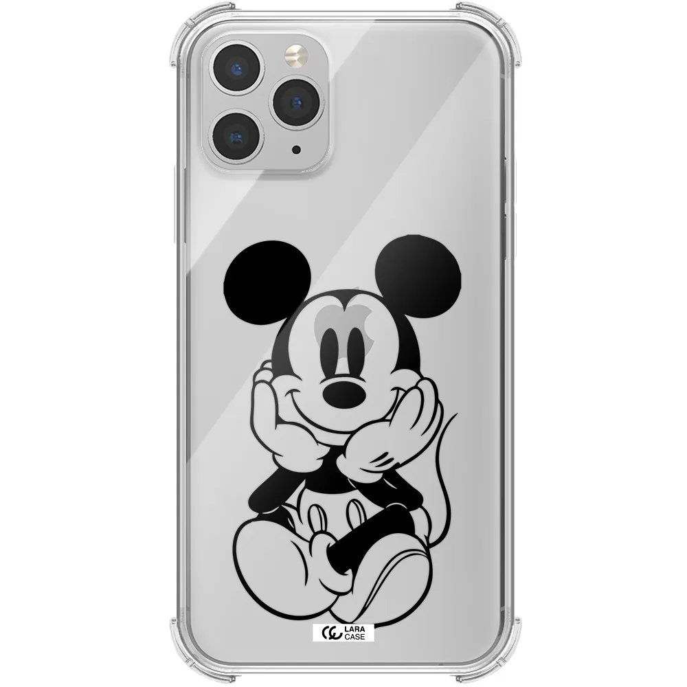 a cartoon of a mouse Apple iPhone 11 pro max Clear PC Case