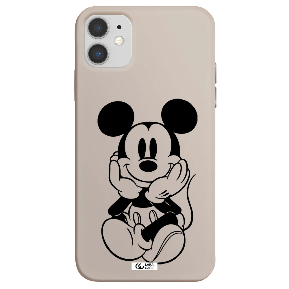 a cartoon of a mouse Apple iPhone 11 Silicone Stone Case