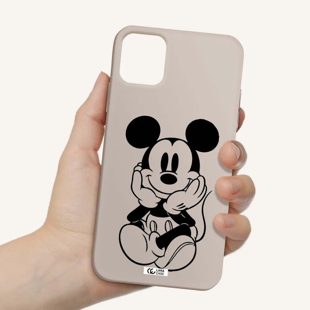 a cartoon of a mouse Apple iPhone 11 Silicone Stone Case