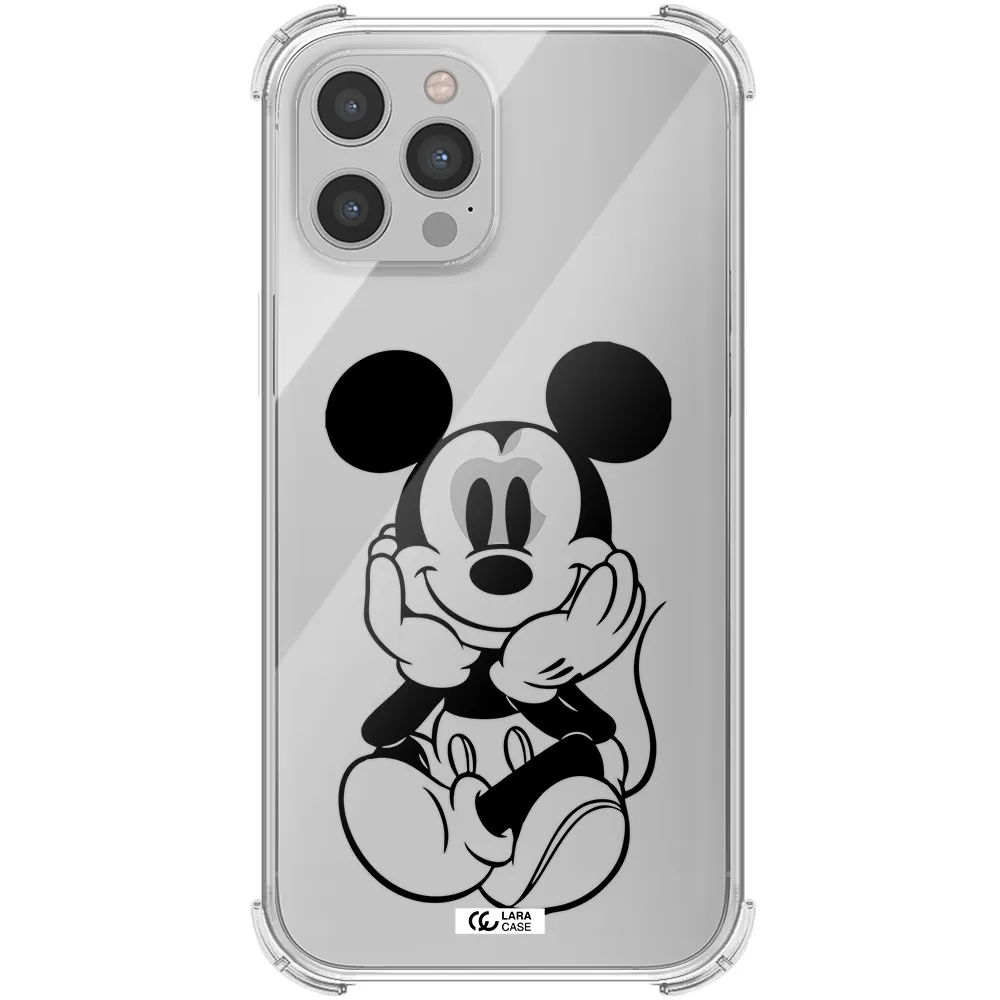 a cartoon of a mouse Apple iPhone 12 pro Clear PC Case